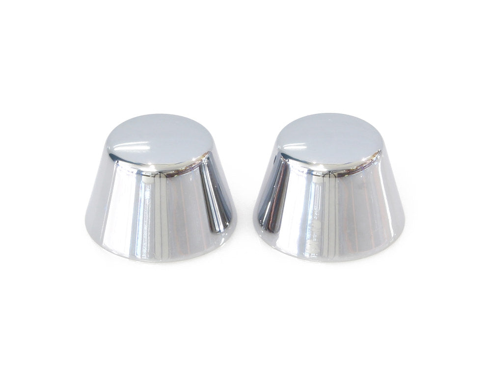 Front Axle Caps – Chrome. Fits Softail 1984-2006 & Many Other H-D’s.