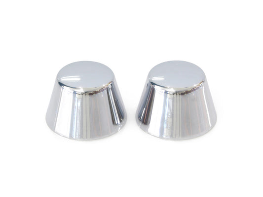 Front Axle Caps – Chrome. Fits Softail 1984-2006 & Many Other H-D’s.