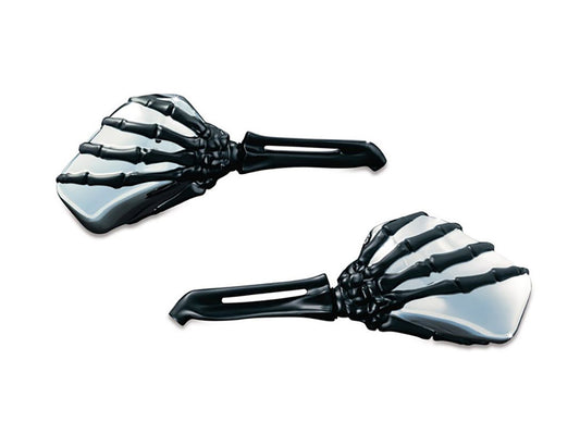 Skeleton Hand Mirrors – Black Stems & Chrome Mirror Heads