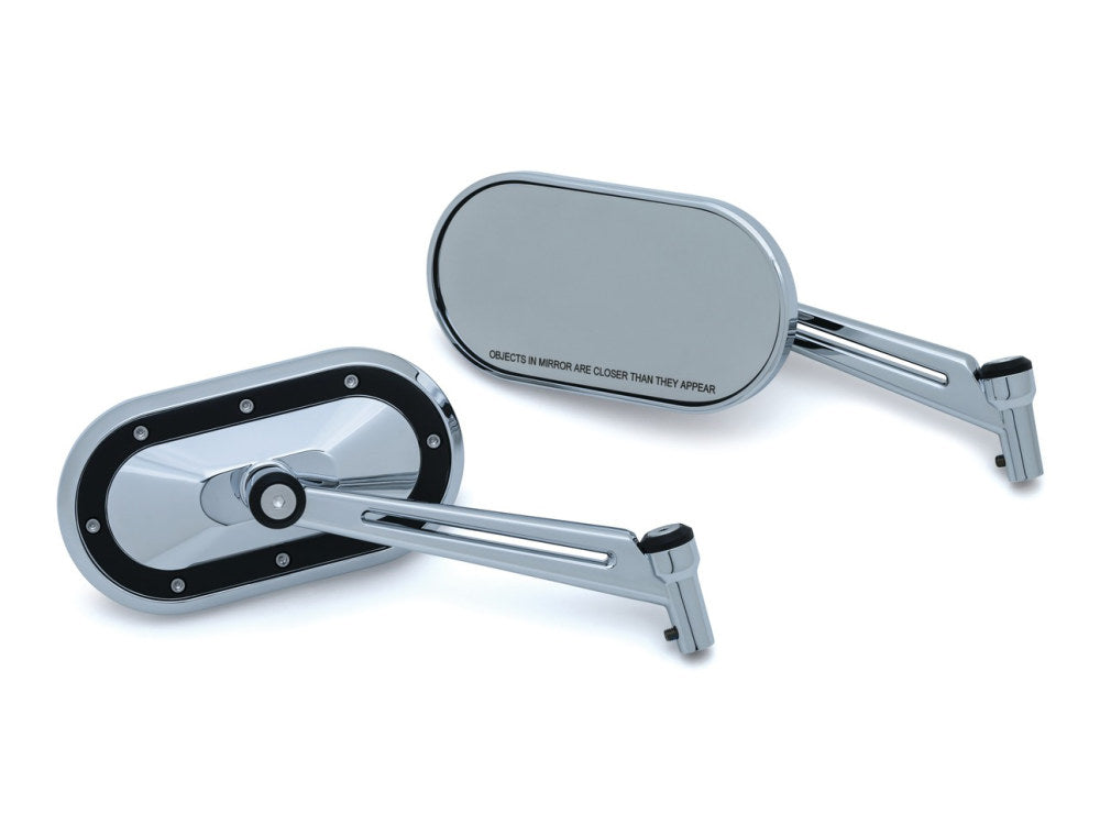 Heavy Industry Mirrors – Chrome with Black Trim.