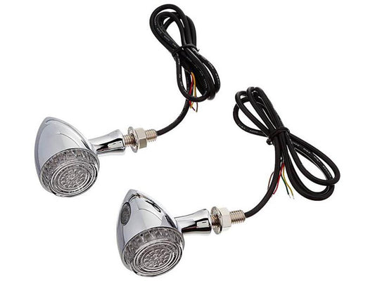 Torpedo Turn Signals with Run-Brake-Turn – Chrome.