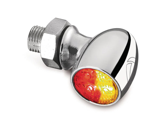 Kellermann Bullet Atto Dual Function Turn Signal – Red Run/Brake – Amber Turn – Chrome.