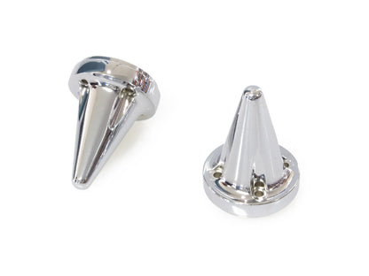 Stiletto End Caps – Chrome. Fits Kuryakyn ISO-Grips, ISO-Flame, Braided, Spear, Kinetic & Transformer Handgrips.