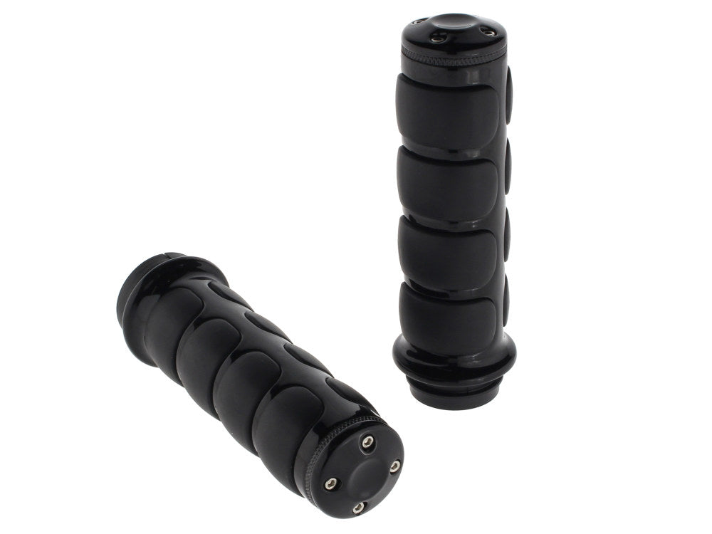 ISO Handgrips – Black. Fits Triumph & Honda.