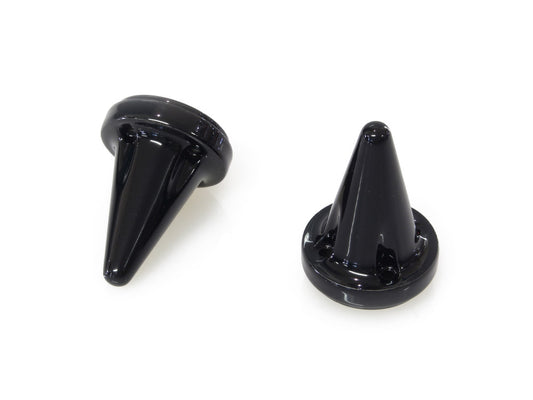 Stiletto End Caps – Chrome. Fits Kuryakyn ISO-Grips, ISO-Flame, Braided, Spear, Kinetic & Transformer Handgrips.