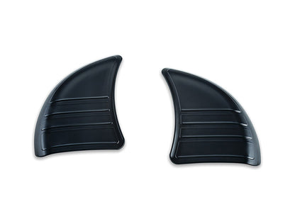 Tri-Line Inner Fairing Mirror Covers – Black. Fits FLHX 2014up.