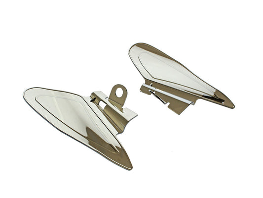Reflective Saddle Shields – Smoke. Fits Indian 2014up.