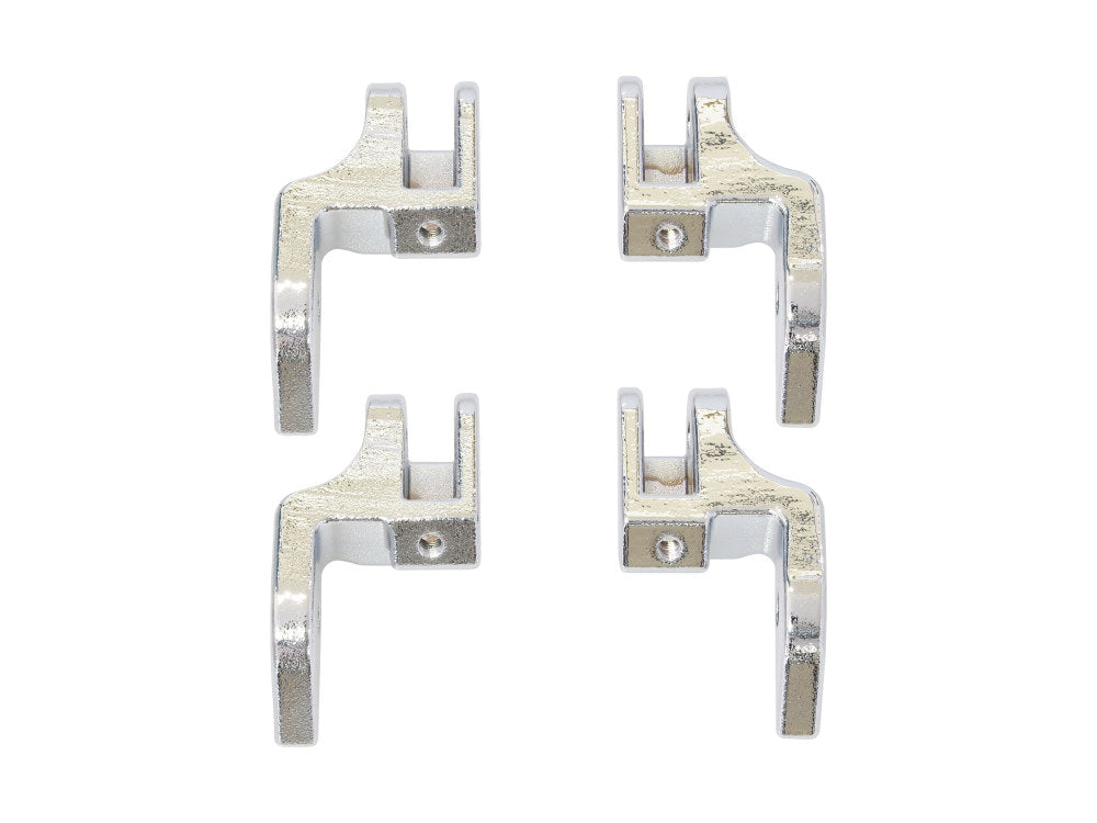 Front Floorboard Relocation Brackets – Chrome. Fits FL Softail 2000-2017.