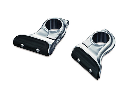 Toe Rest Cruise Pegs – Chrome. Fits Models with 1-1/4in. Crash Bars.