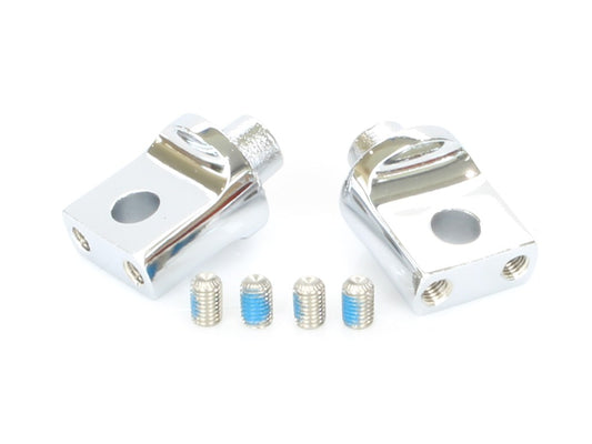 Non-Pivoting Splined Adapter – Chrome. Fits ISO Boards in Place of HD Style Male Peg.