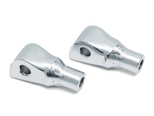 Rear Tapered Footpeg Mounts – Chrome. Fits Softail 2018up, Pan America 2021up & Sportster S 2021up