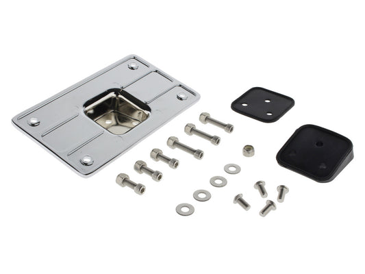 Laydown Number Plate Mount – Chrome.