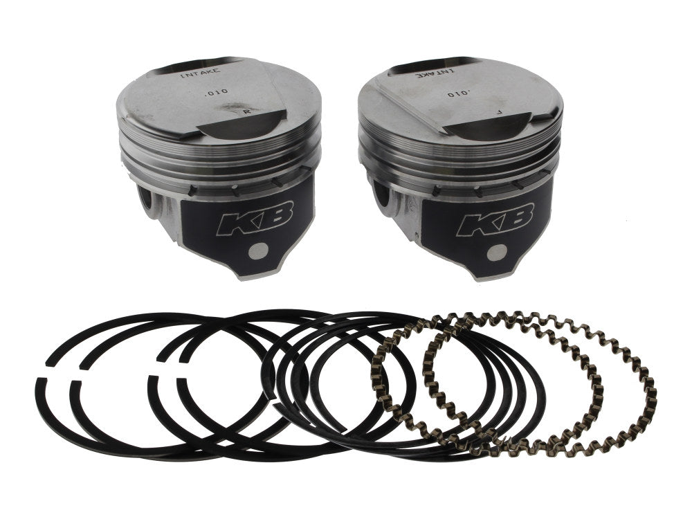 +.010in. Dome Top Pistons with 9.6:1 Compression Ratio. Fits Big Twin 1984-1999 with Evo Engine.