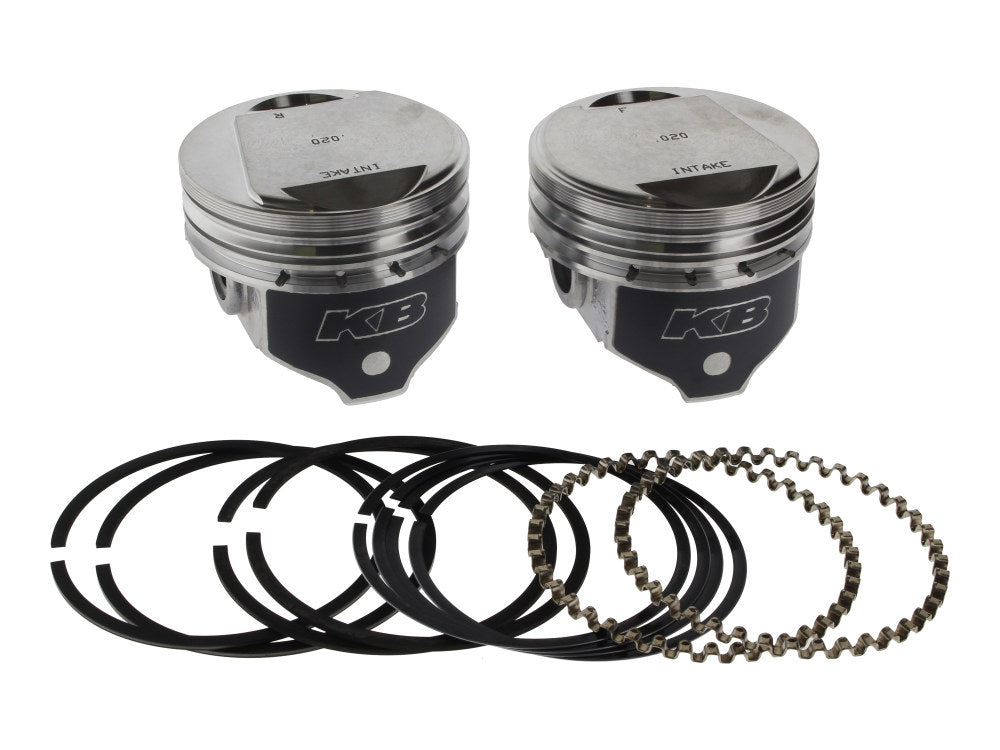 +.020in. Dome Top Pistons with 9.6:1 Compression Ratio. Fits Big Twin 1984-1999 with Evo Engine.