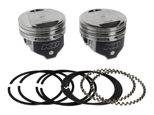 +.030in. Dome Top Pistons with 9.6:1 Compression Ratio. Fits Big Twin 1984-1999 with Evo Engine.