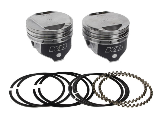 +.040in. Dome Top Pistons with 9.6:1 Compression Ratio. Fits Big Twin 1984-1999 with Evo Engine.