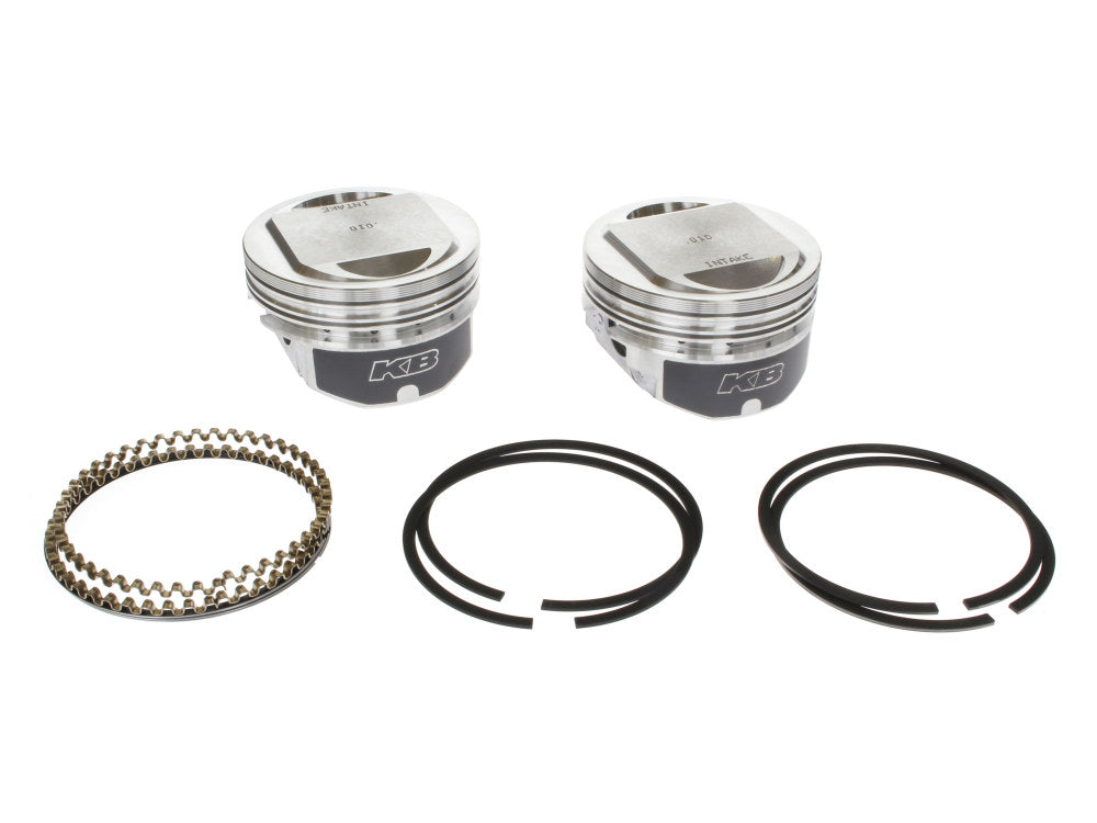 +.010in. Dome Top Pistons with 10.5:1 Compression Ratio. Fits Twin Cam 1999-2006 with Big Bore 88ci to 95ci Conversion.