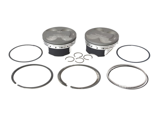 Std Pistons with 11.7:1 Compression Ratio. Fits Milwaukee-Eight 2017up with Big Bore 114 or 117ci to 128ci 4.250in. Cylinders.