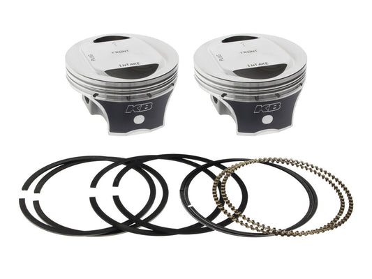 +.010in. Dome Top Pistons with 10.5:1 Compression Ratio. Fits Twin Cam 2007-2017 with 103ci Engine & Big Bore 96ci to 103ci Conversion.