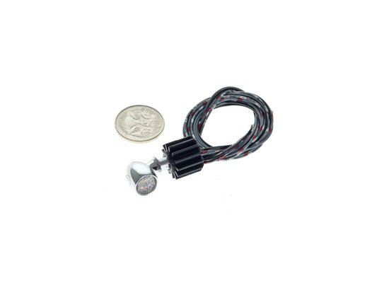 Atto DF Mini LED Turn Signal – Amber Turn – Red Run/Brake – Chrome.