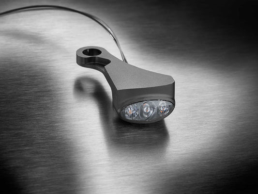 Dash M Under Perch Turn Signal Left – Black.  Fits Softail 2015-2024 & Touring 2009-2023 Models with Cable Clutch