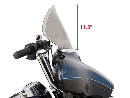 11.5in. Flare Windshield – Tinted. Fits Electra Glide, Tri Glide & Street Glide 2014-2023