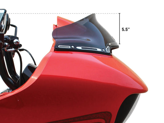 6in. Sports Flare Windshield – Dark Smoke Tint. Fits Road Glide 2015-2023