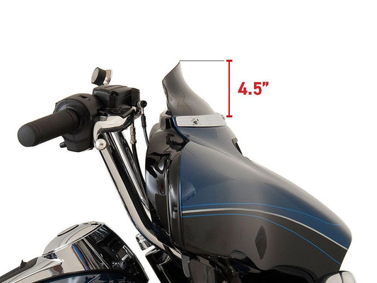 4in. Super Low Flare Windshield – Dark Smoke. Fits Electra Glide, Tri Glide & Street Glide 2014-2023