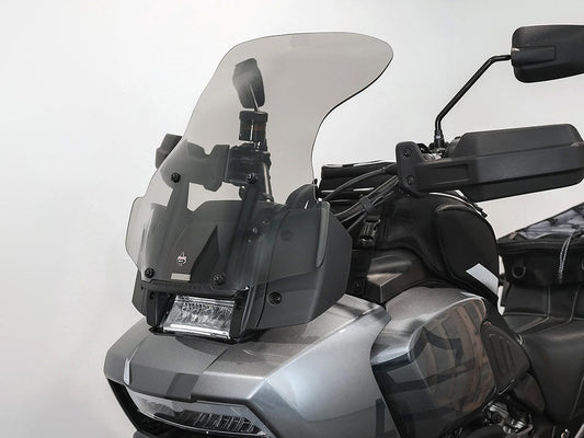 15.5in. Flare Windshield – Tinted. Fits Pan America 2021up.