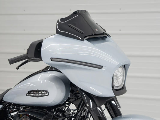 8in. Flare Windshield – Black. Fits CVO Street Glide 2023up & Street Glide 2024up