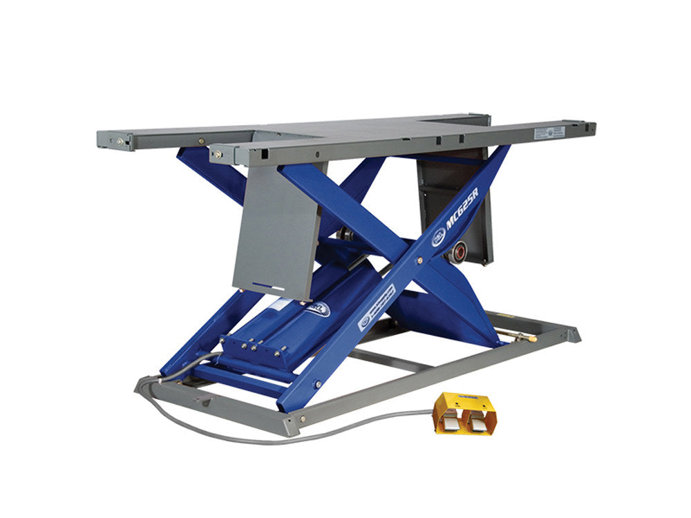 MC625R Bike Lift with Lifting Capacity of 1750 lbs & 29.5in. x 86.5in. Deck – Blue.