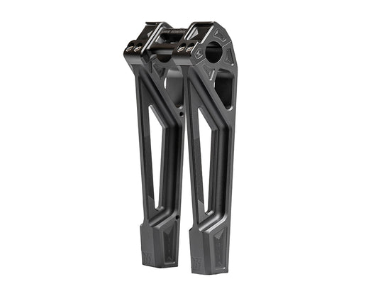 10in. Straight Fastback Risers – Black. Fits 1in. Handlebar