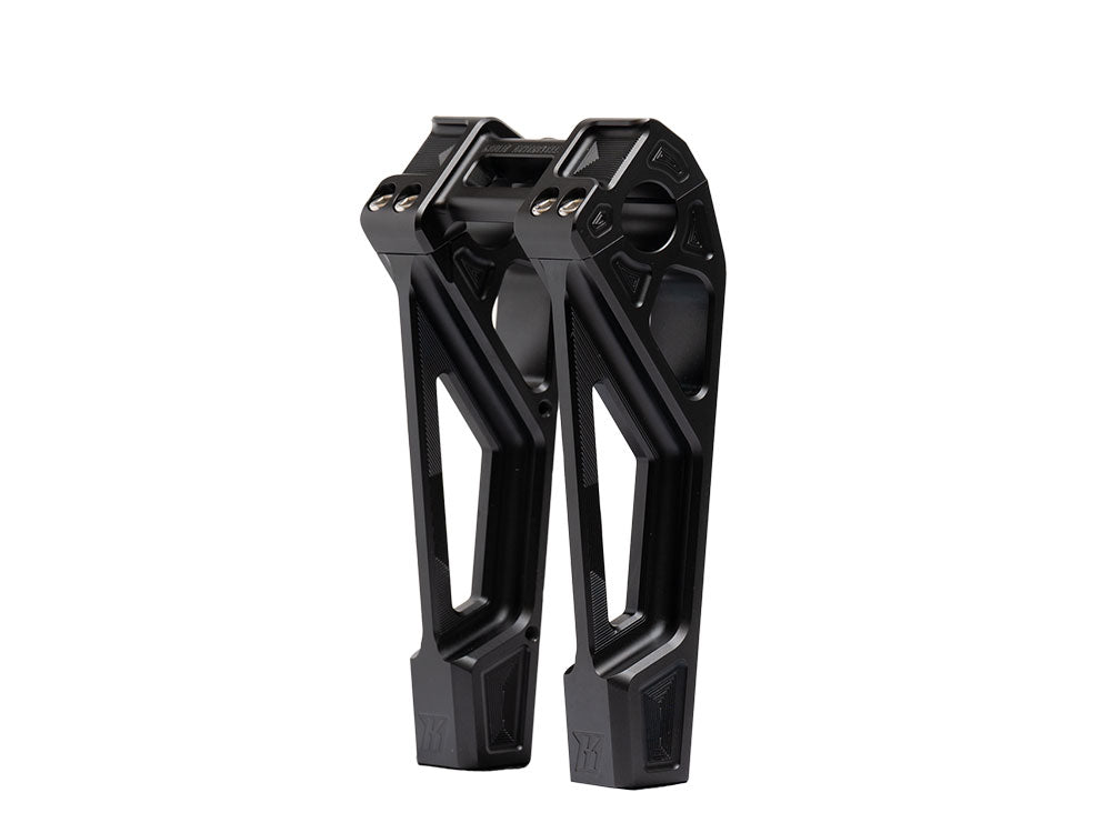 8in. Straight Fastback Risers – Black. Fits 1in. Handlebar