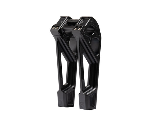 8in. Straight Fastback Risers – Black. Fits 1in. Handlebar
