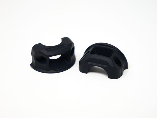 Clutch & Brake Perch Clamp – Black. Fits Softail 2018-2024