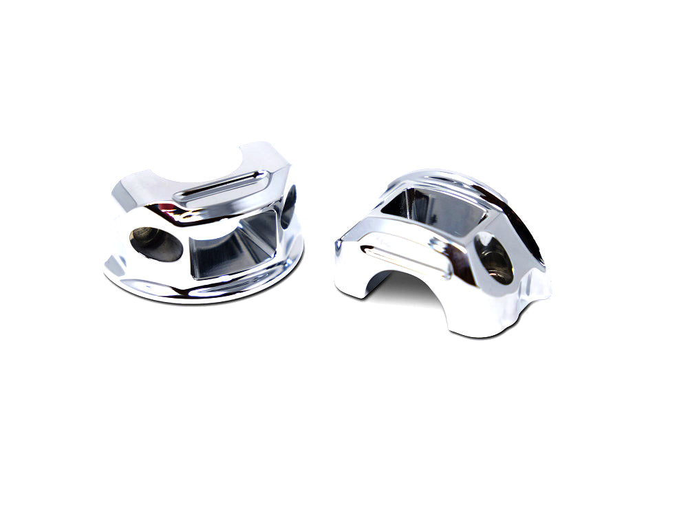 Clutch & Brake Perch Clamp – Chrome. Fits Softail 2018-2024