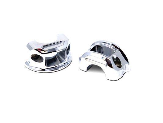 Clutch & Brake Perch Clamp – Chrome. Fits Softail 2018-2024