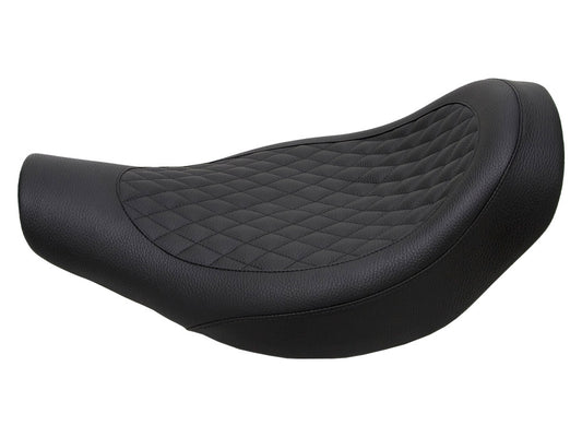 Fred Kodlin Diamond Stitch Solo Seat – Black. Fits Softail Breakout with OEM Fuel Tank & Kodlin Rear Fender.