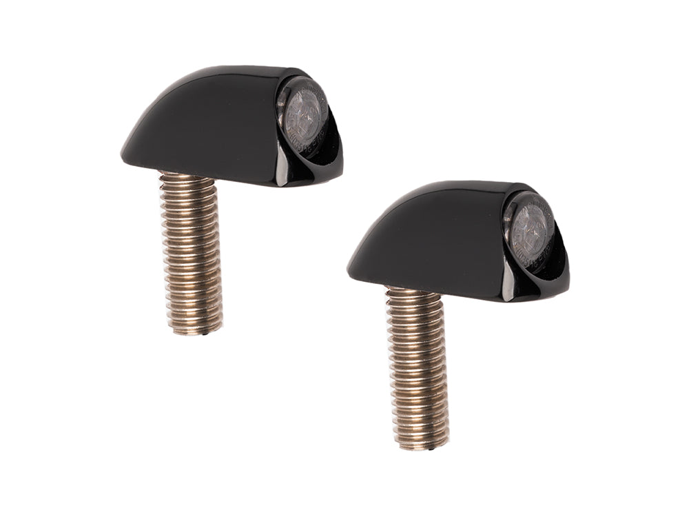 Neowise Bullet Smooth Front Turn Signals with Running Lights – Black. Fits Low Rider ST 2022up.