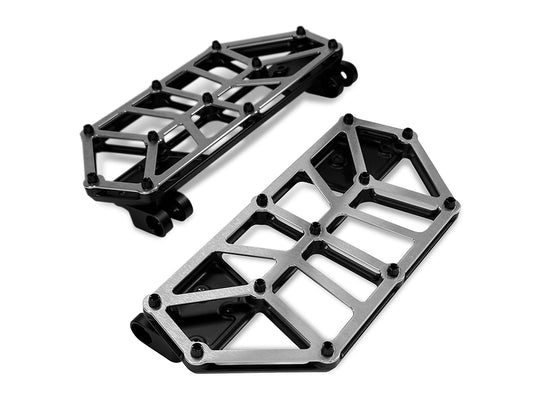 NXL FloorBoards – Black & Stainless. Fits Touring 1980up, FL Softail 1986-2017 & Dyna Switchback 2012-2016