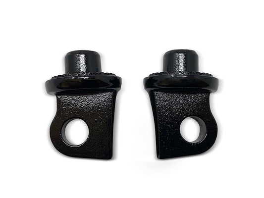 Front or Rear Splined Footpeg Mounts – Black.