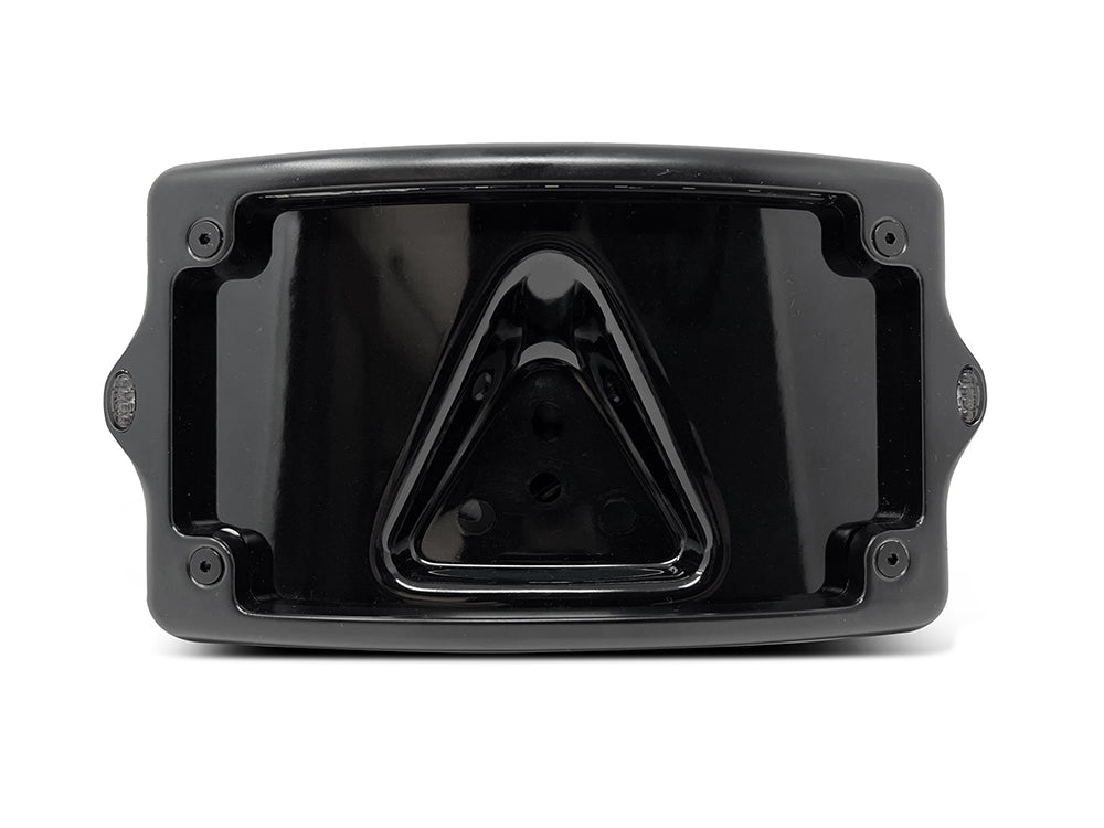 Curved Number Plate Frame with Elypse Run/Turn/Brake Lights – Black.