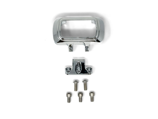 Accent Pro Riser Gauge Housing – Chrome. Fits Street Bob 2018-24, Lowrider ST 2022-24, 2018-24 Breakout and Softail Standard 2020-2022.