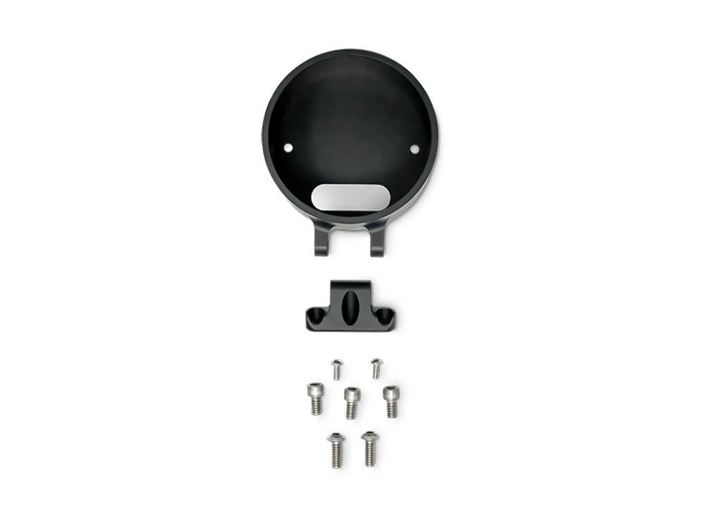 Accent Pro Riser Gauge Housing – Black. Fits Low Rider S 2022up & All Softail 2025up.