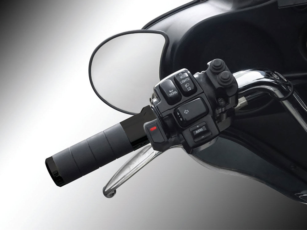 Heated Titan-X Handgrips – Black. Fits H-D with Throttle Cable.