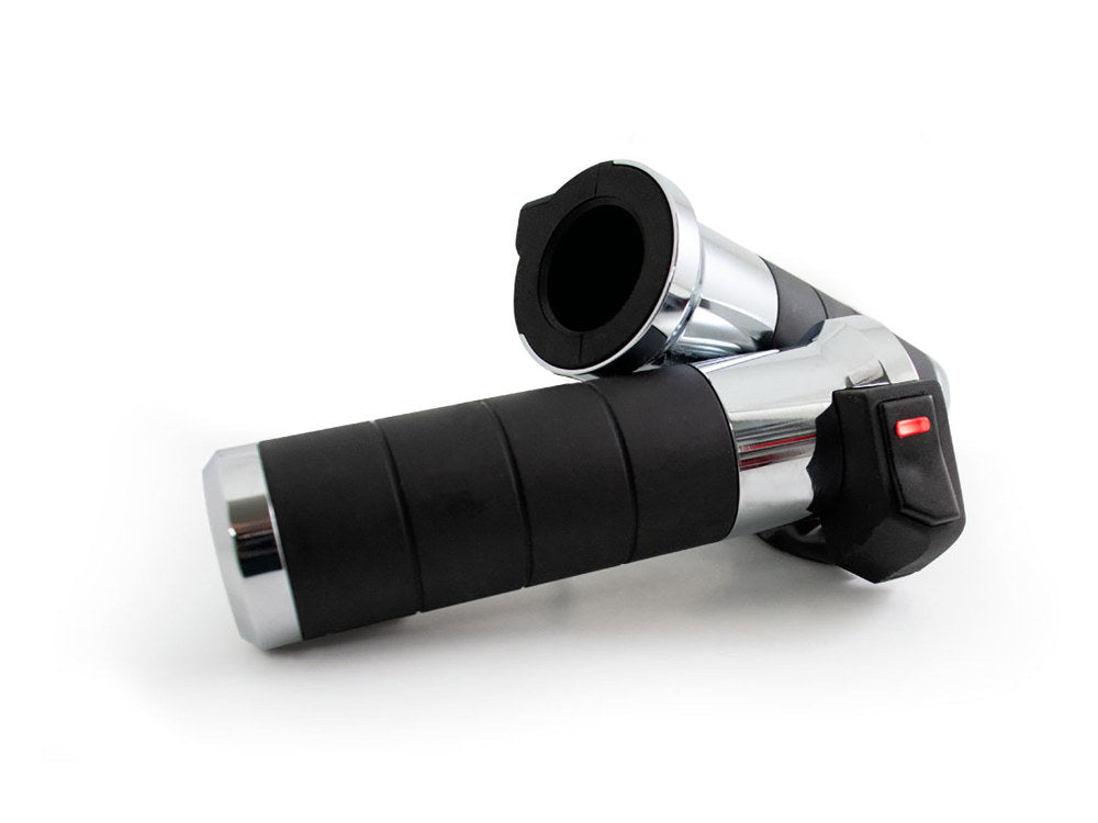 Heated Titan-X Handgrips – Chrome. Fits H-D 2008up with Throttle-by-Wire.