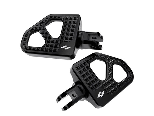 Max Lean Mini Rider Floorboards – Black. Fits Softail 2018up Front Rider