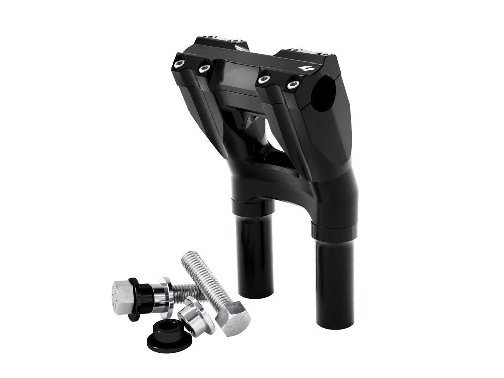 8in. Kickback x 1in. Clamp Isolated Riser Kit – Black.