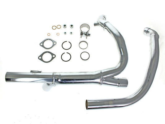Hide-Away Performance Headers – Chrome. Fits Indan Tourers 2021up