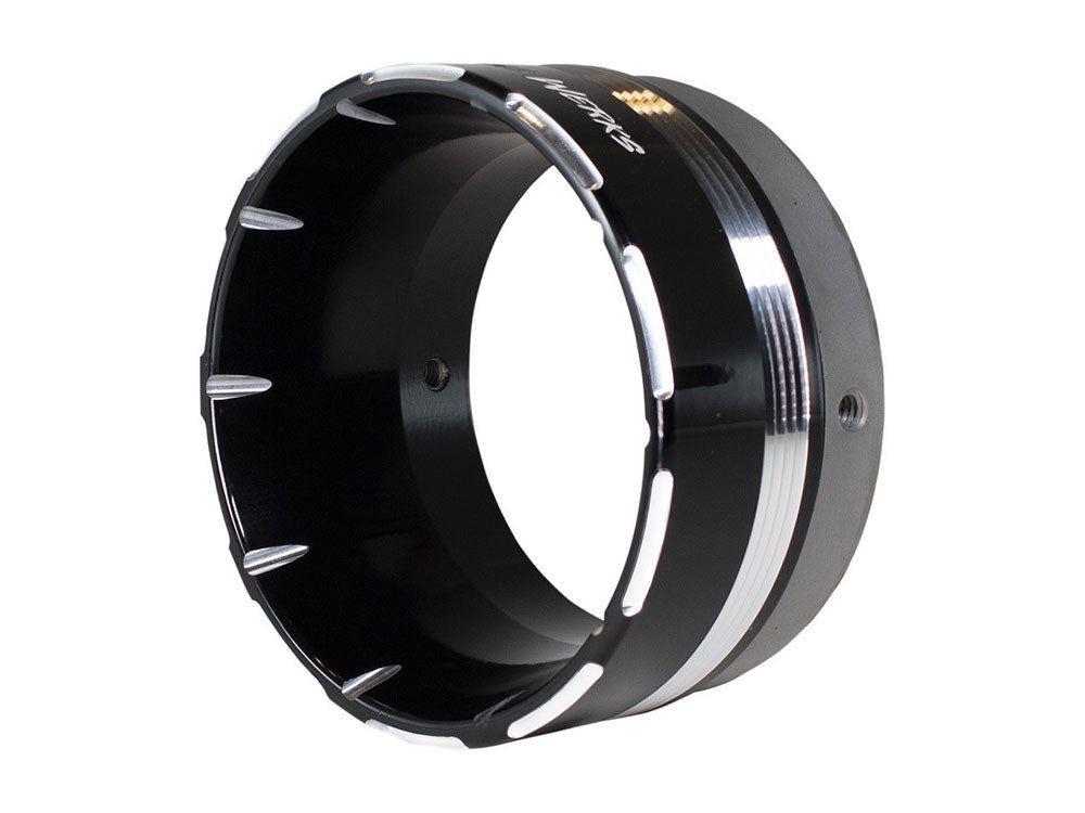 Tracer Straight Cut Billet End Cap – Black. Fits Khrome Werks 4.5in. Exhausts & Mufflers